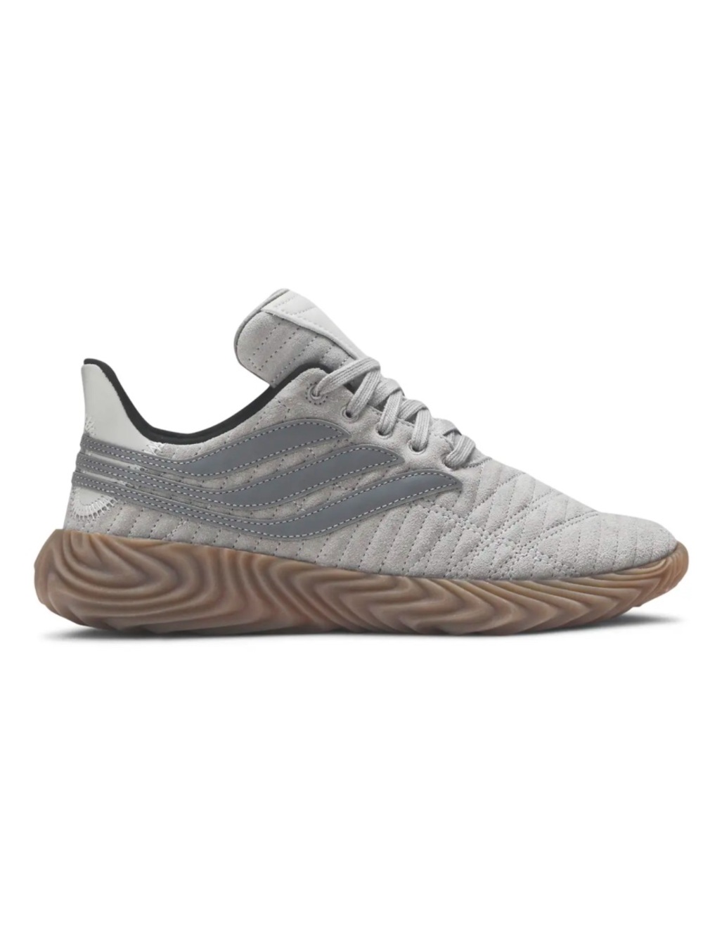 Adidas Sobakov Gray Suede Lace Up Athletic Sneakers
